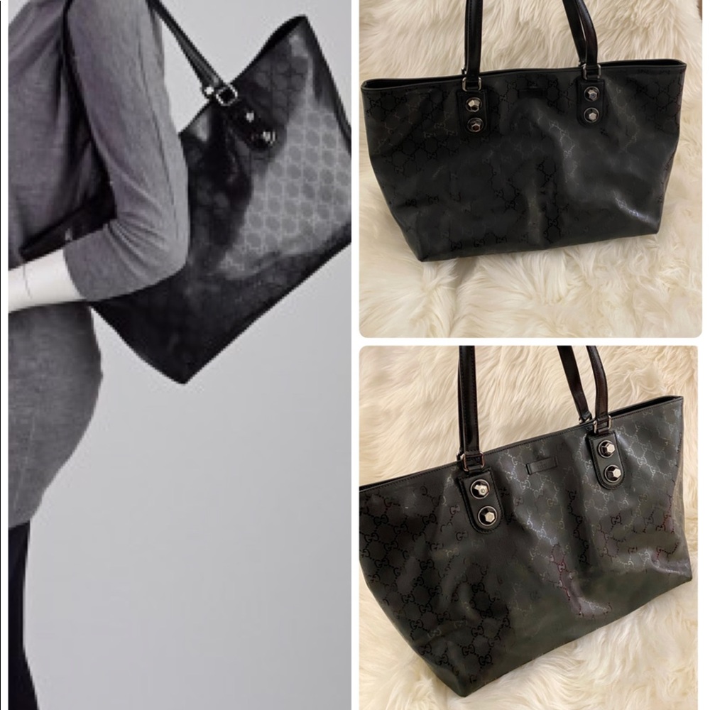 GUCCI GG Imprime Coated Canvas Metal Stud Tote